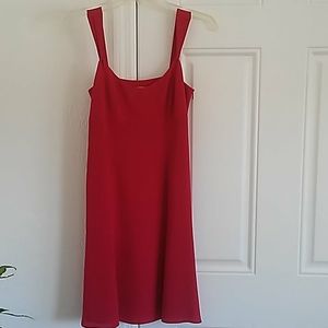 Silk LOFT Red Mini Dress with Wide Straps